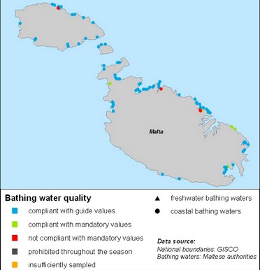 4 beaches fail to meet EU minimum standards