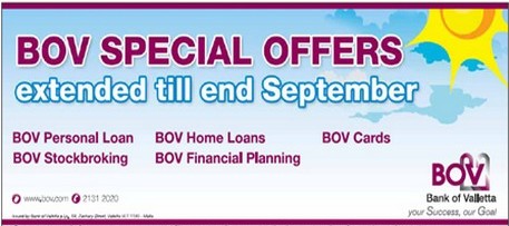 BOV extends its Summer Offers through September