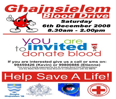 Ghanjnsielem blood drive on December the 6th Ghanjnsielem blood drive on December the 6th