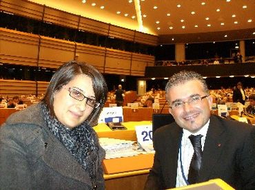 San Lawrenz Mayor and student visit Brussels