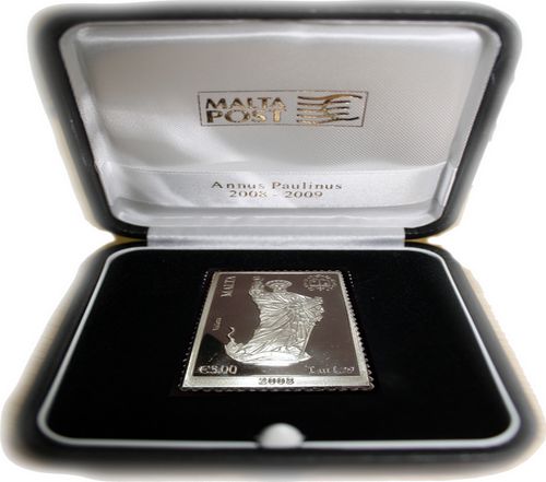 2nd silver replica stamp commemorating Pauline Year