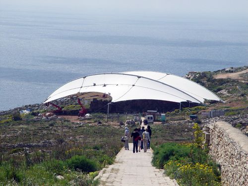 New Mnajdra temple cover now fully installed
