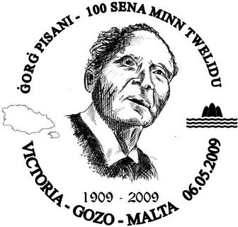 Special Hand Postmark commemorating Gorg Pisani Special Hand Postmark commemorating Gorg Pisani