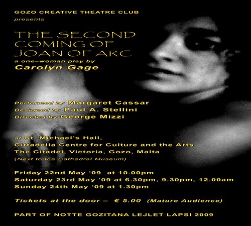 The second coming of Joan of Arc – A one woman play