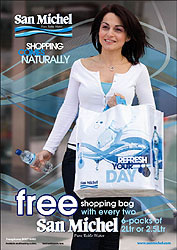 Free shopping bag with San Michel Table Water