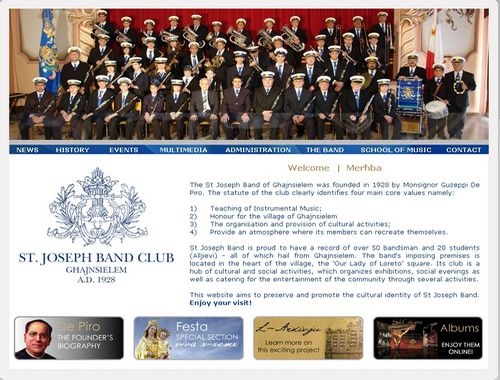Ghajnsielem’s St Joseph Band launches new website