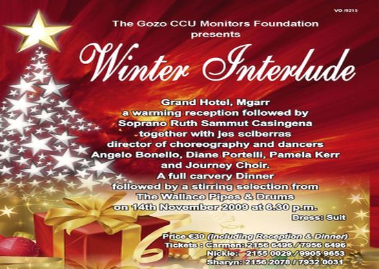 Gozo CCU Foundation announces its 'Winter Interlude'