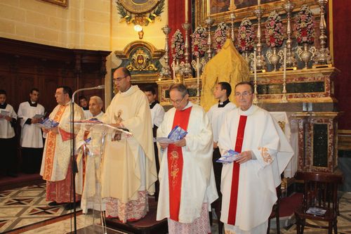 Munxar Parish Church during the festive Mass of St. Paul.