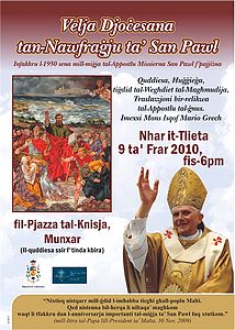 Prayer meeting and mass in Munxar to celebrate feast of St Paul