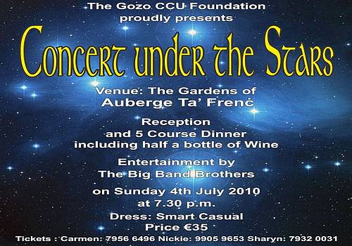 Concert Under The Stars in aid of the Gozo CCU Foundation