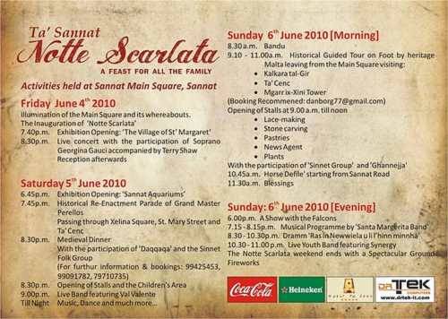 Sannat Local Council organises first ever 'Notte Scarlata'