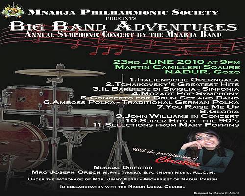 ‘Big Band Adventures’ Annual Concert by the Mnarja Band