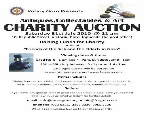 Rotary Gozo to hold charity Antiques & Collectables Auction