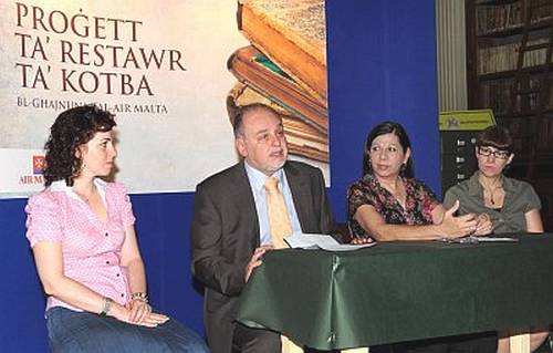 Air Malta assisting in restoration of books at National Library