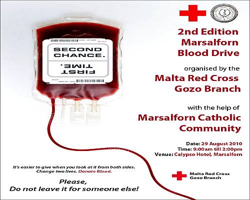 The  Red Cross Gozo to hold second Marsalforn Blood Drive