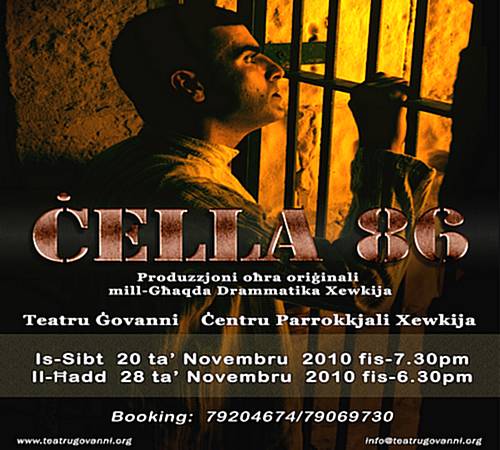 Cella 86 – A production by Ghaqda Drammatika Xewkija Cella 86 – A production by Ghaqda Drammatika Xewkija
