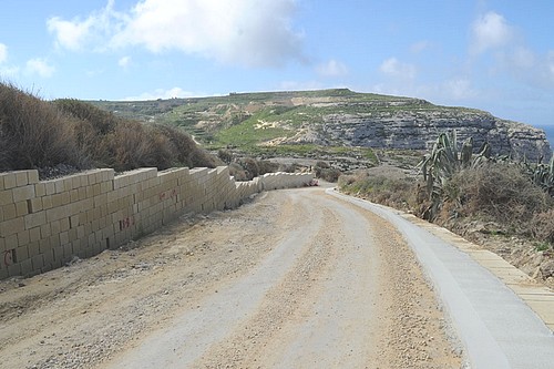 Minister for Gozo visits ongoing works on road to Dwejra