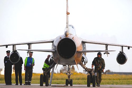 Libyan Mirage F1 aircraft being moved to another location