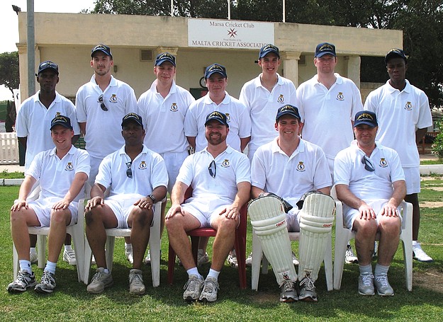 Marsa cricket team play match against HMS Liverpool Marsa cricket team play match against HMS Liverpool