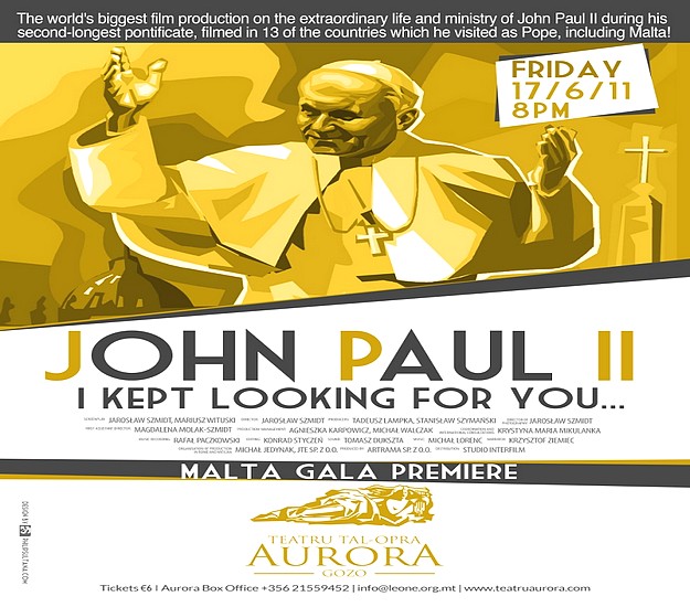 John Paul II’s Film Gala Premiere in Gozo is postponed