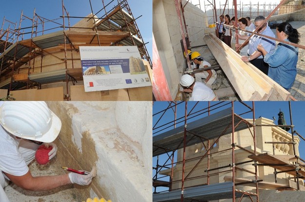 Cittadella restoration taking place on St Michael’s bastions
