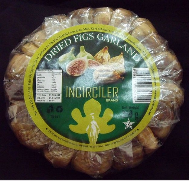 Dried Figs Garland withdrawn from sale due to aflatoxins