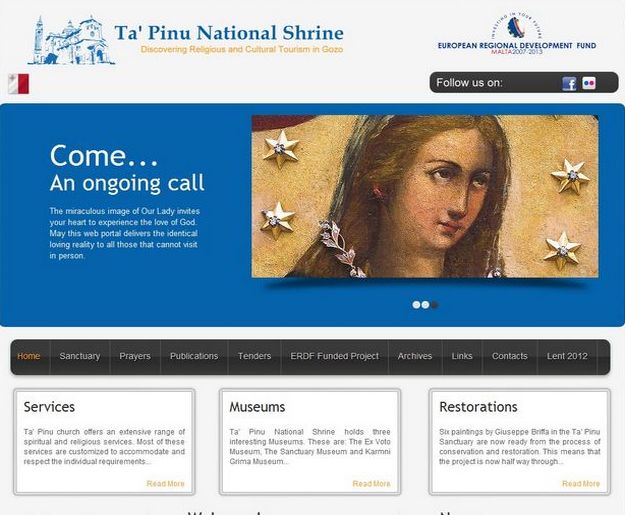 Ta’ Pinu National Shrine launches new upgraded web portal Ta’ Pinu National Shrine launches new upgraded web portal