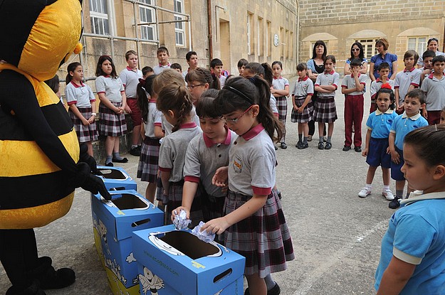 Paper Recycling bins in all Gozo Primary School classrooms