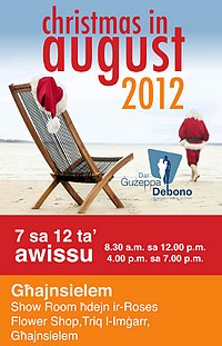 ‘Christmas in August 2012’ in aid of Dar Guzeppa Debono