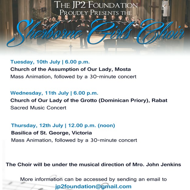 Sherborne Girls Choir on tour of Malta & Gozo for 3 days