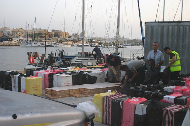 AFM intercepts yacht with around 2 m cigarettes onboard AFM intercepts yacht with around 2 m cigarettes onboard
