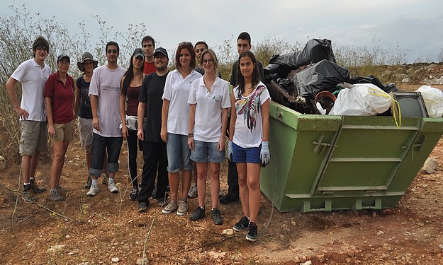 Entire skip filled in Y4TE clean up at Majjistral Nature park Entire skip filled in Y4TE clean up at Majjistral Nature park