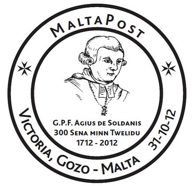 Special Hand Postmark in Gozo –  G.P.F. Agius de Soldanis