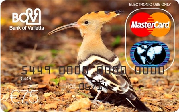 Maltese birds feature on limited edition BOV MasterCard set Maltese birds feature on limited edition BOV MasterCard set