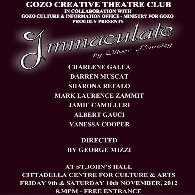 ‘Immaculate’ a new Gozo Creative Theatre Club production