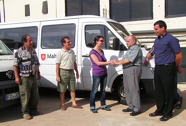 German Malteser vans donated to Arka Foundation in Gozo German Malteser vans donated to Arka Foundation in Gozo