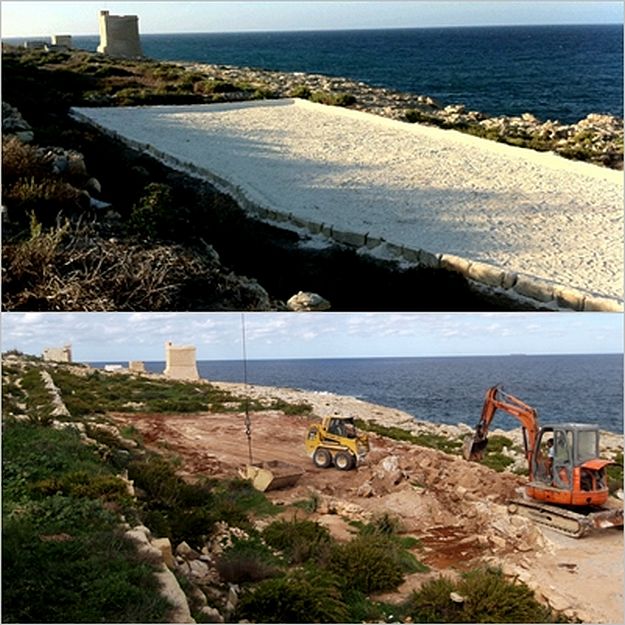 An illegal engineered dumping site removed by MEPA