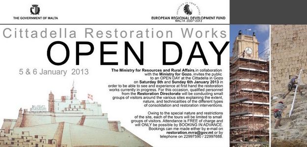 Open Weekend to view restoration work at Citadel bastions