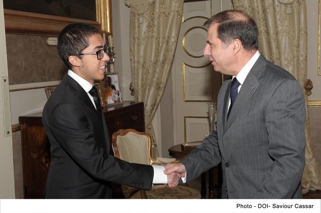 Larkin Zahra pays courtesy visit to President George Abela