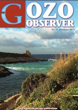 27th edition of the Gozo Observer, a Gozo Campus journal 27th edition of the Gozo Observer, a Gozo Campus journal
