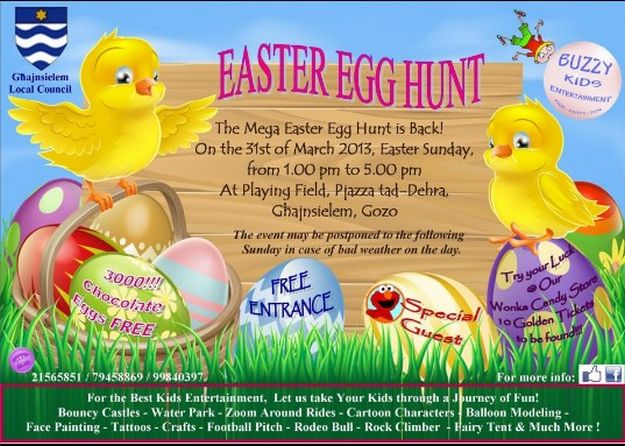 Buzzy Kids Entertainment Easter Egg Hunt in Ghajnsielem