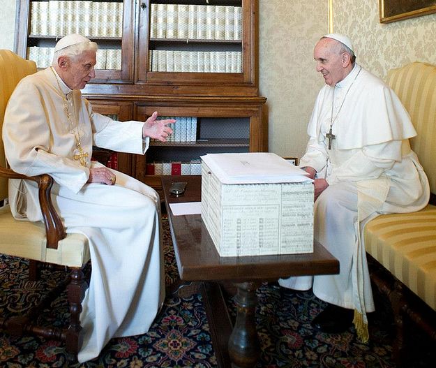 Pope Francis visits the Pope emeritus at Castel Gandolfo
