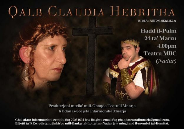 ‘Qalb Claudia Hebritha’ a play on the Passion of the Christ