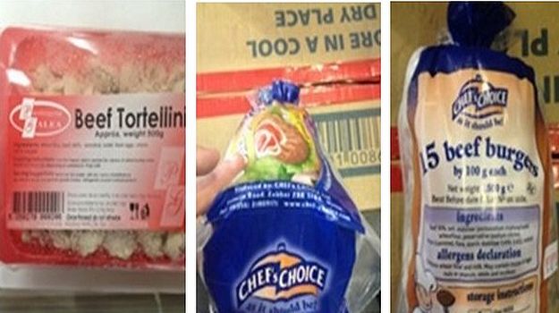 Health warning on frozen Beef tortillini and 15 beef burgers