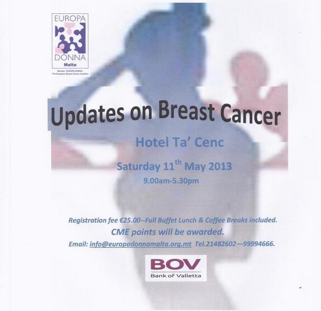 Gozo breast cancer seminar on Saturday with Europa Donna