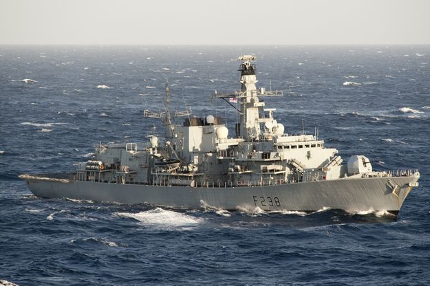 HMS Northumberland at Pinto Wharf on visit to Malta