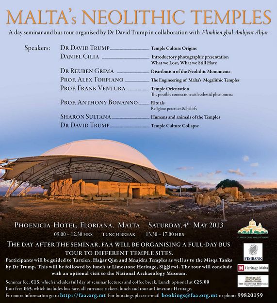 FAA 2-day seminar and tour of Malta’s Neolithic Temples