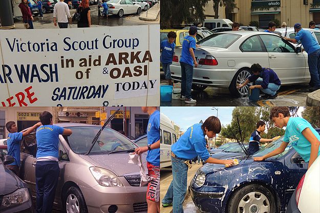 Victoria Scouts charity car wash all day today in Victoria
