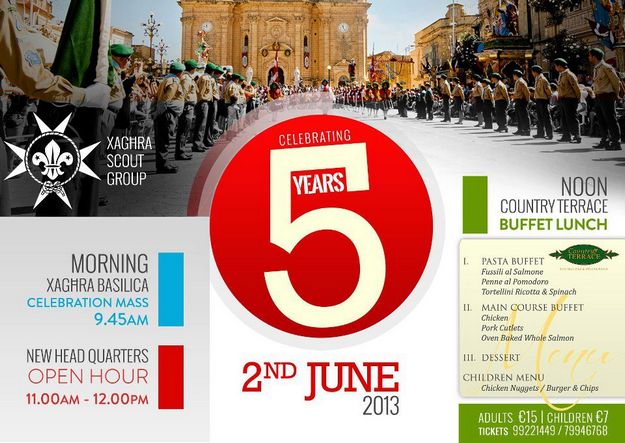 Xaghra Scout Group celebrations for their 5th Anniversary