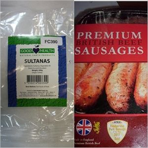 Health Directorate warnings on sultanas & beef saugsages